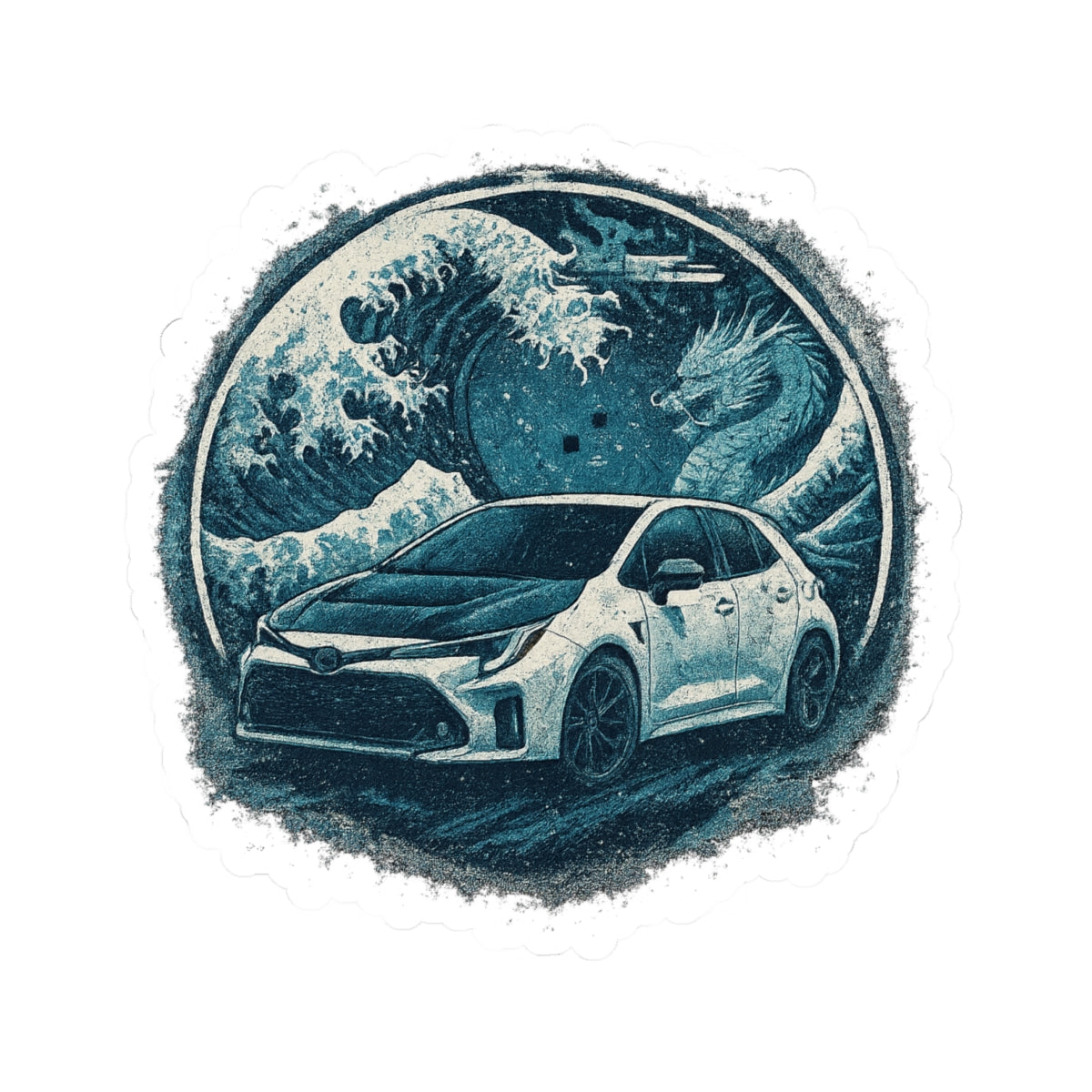 GR Corolla Sticker - Frost Circuit